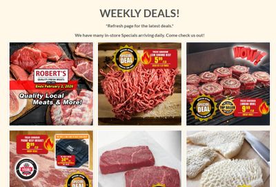 Robert's Fresh and Boxed Meats Flyer January 26 to February 2