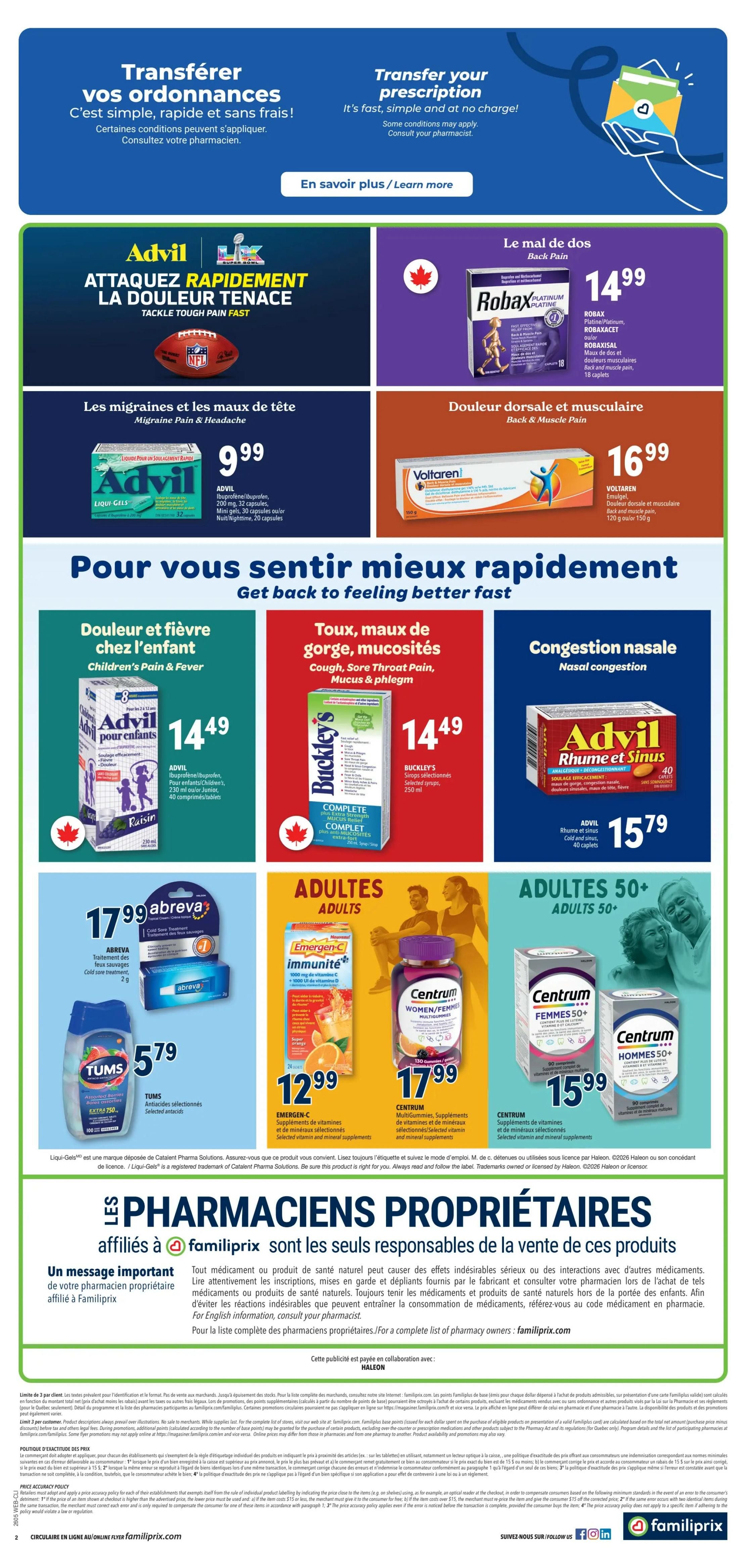 Familiprix Clinique Flyer January 29 to February 4