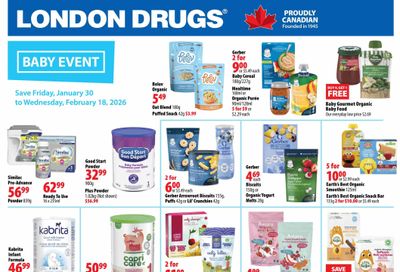 London Drugs Baby Event Flyer January 30 to February 18