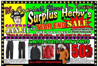 Surplus Herby’s One-Day Flyer January 31