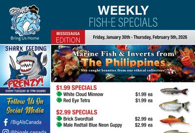 Big Al's (Mississauga) Weekly Specials January 30 to February 5