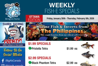 Big Al's (Ottawa) Weekly Specials January 30 to February 5