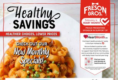 Freson Bros. Healthy Savings Flyer January 30 to February 26