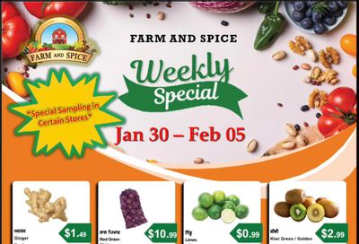 Farm And Spice Grocers Flyer January 30 to February 5