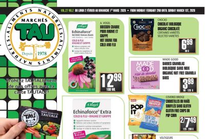 Marches Tau Flyer February 2 to March 1