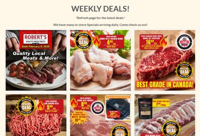 Robert's Fresh and Boxed Meats Flyer February 2 to 9