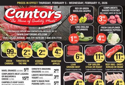 Cantor's Meats Flyer February 5 to 11