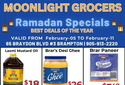 Moonlight Grocers Flyer February 5 to 11