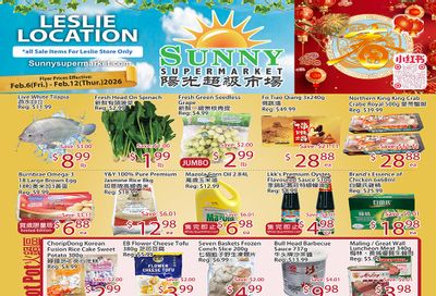 Sunny Supermarket (Leslie) Flyer February 6 to 12