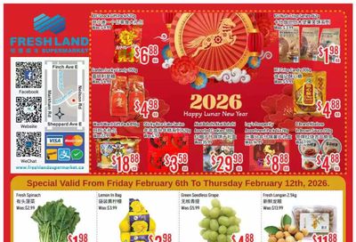FreshLand Supermarket Flyer February 6 to 12
