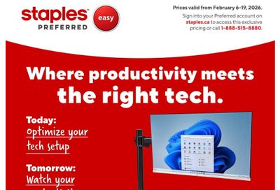 Staples Preferred Flyer February 6 to 19