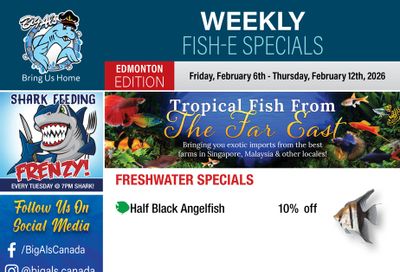 Big Al's (Edmonton) Weekly Specials February 6 to 12