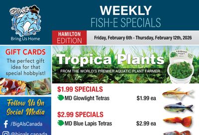 Big Al's (Hamilton) Weekly Specials February 6 to 12