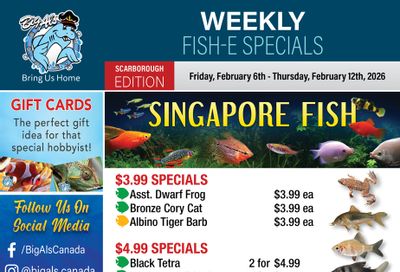 Big Al's (Scarborough) Weekly Specials February 6 to 12