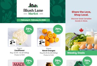 Blush Lane Organic Market Flyer February 8 to 14