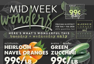 The Root Cellar Mid-Week Flyer February 10 and 11