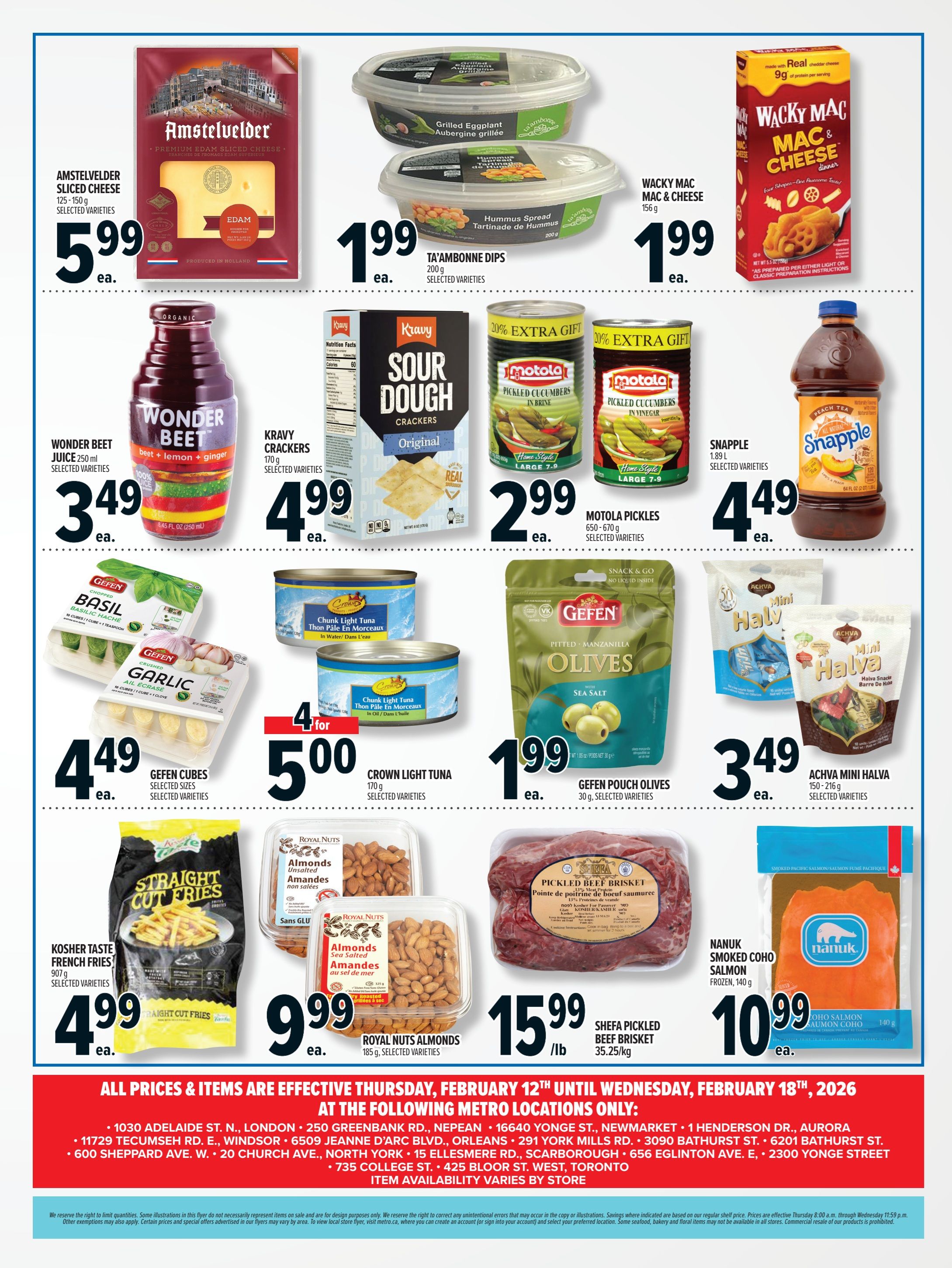 Metro (ON) Purim Flyer February 12 to 18