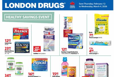 London Drugs Healthy Savings Event Flyer February 12 to March 4