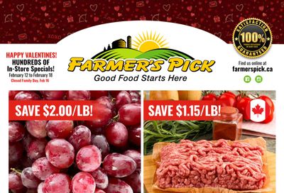 Farmer's Pick Flyer February 12 to 18
