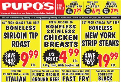 Pupo's Food Market Flyer February 12 to 18