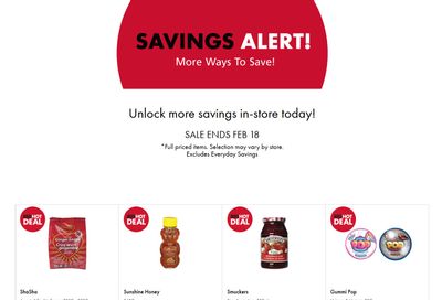 The Bargain Shop & Red Apple Stores Savings Alert Flyer February 12 to 18