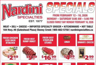 Nardini Specialties Flyer February 12 to 18
