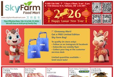 SkyFarm Food Mart Flyer February 13 to 19