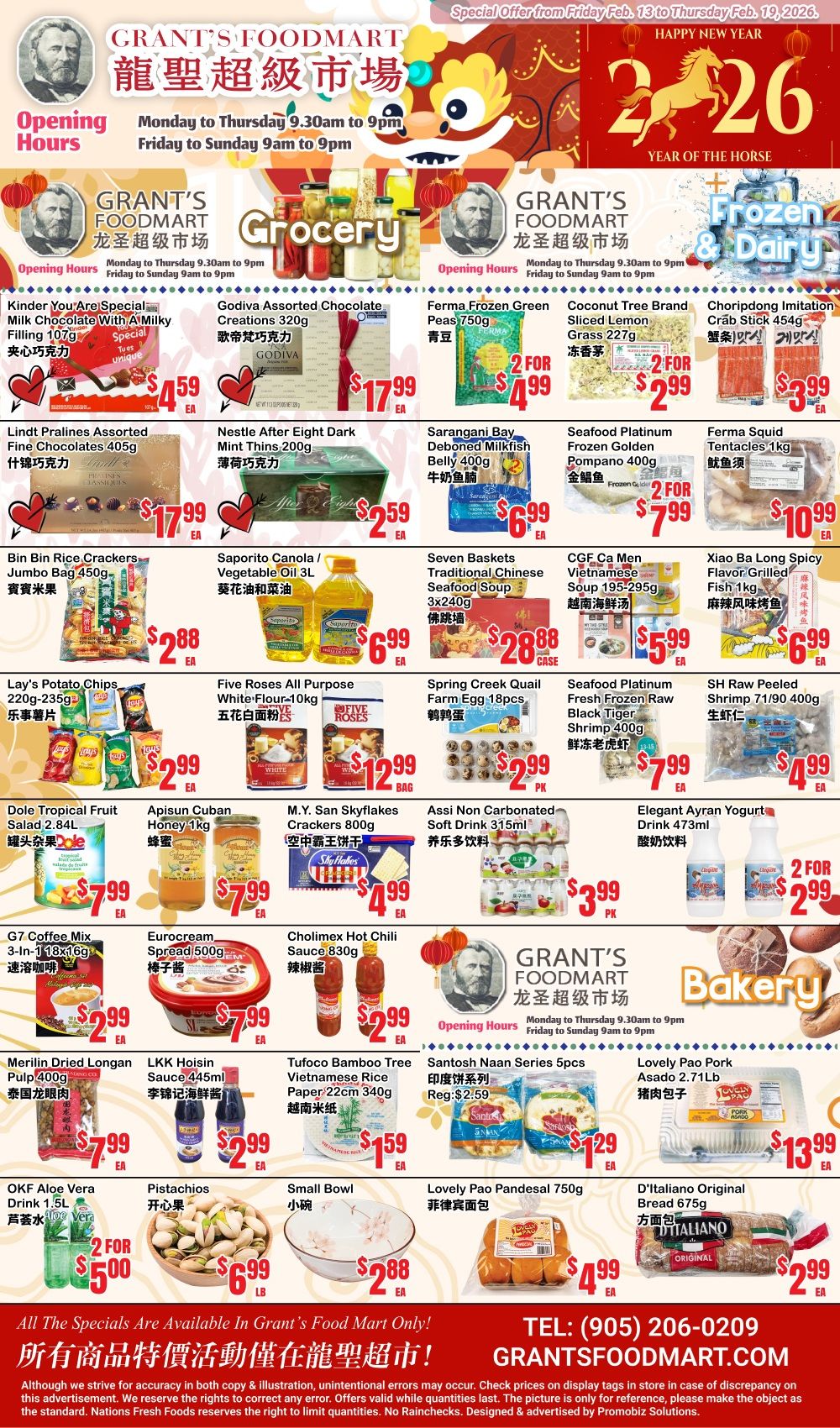 Grant's Food Mart Flyer February 13 to 19