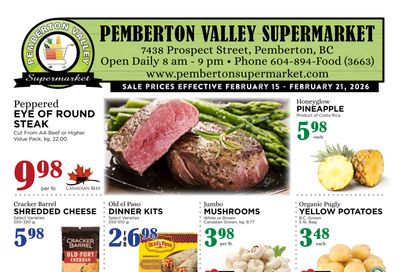 Pemberton Valley Supermarket Flyer February 15 to 21
