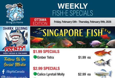 Big Al's (Ottawa) Weekly Specials February 13 to 19