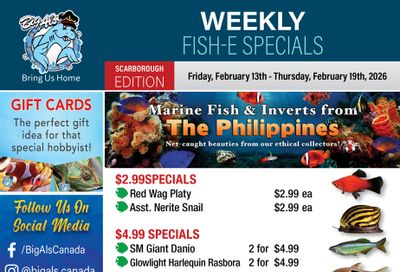 Big Al's (Scarborough) Weekly Specials February 13 to 19