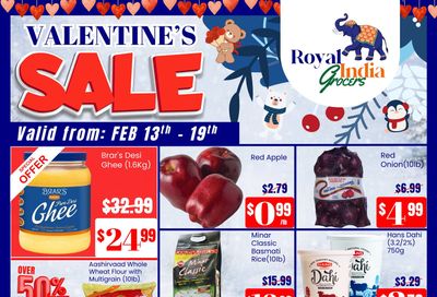 Royal India Grocers Flyer February 13 to 19