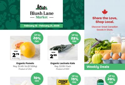 Blush Lane Organic Market Flyer February 15 to 21