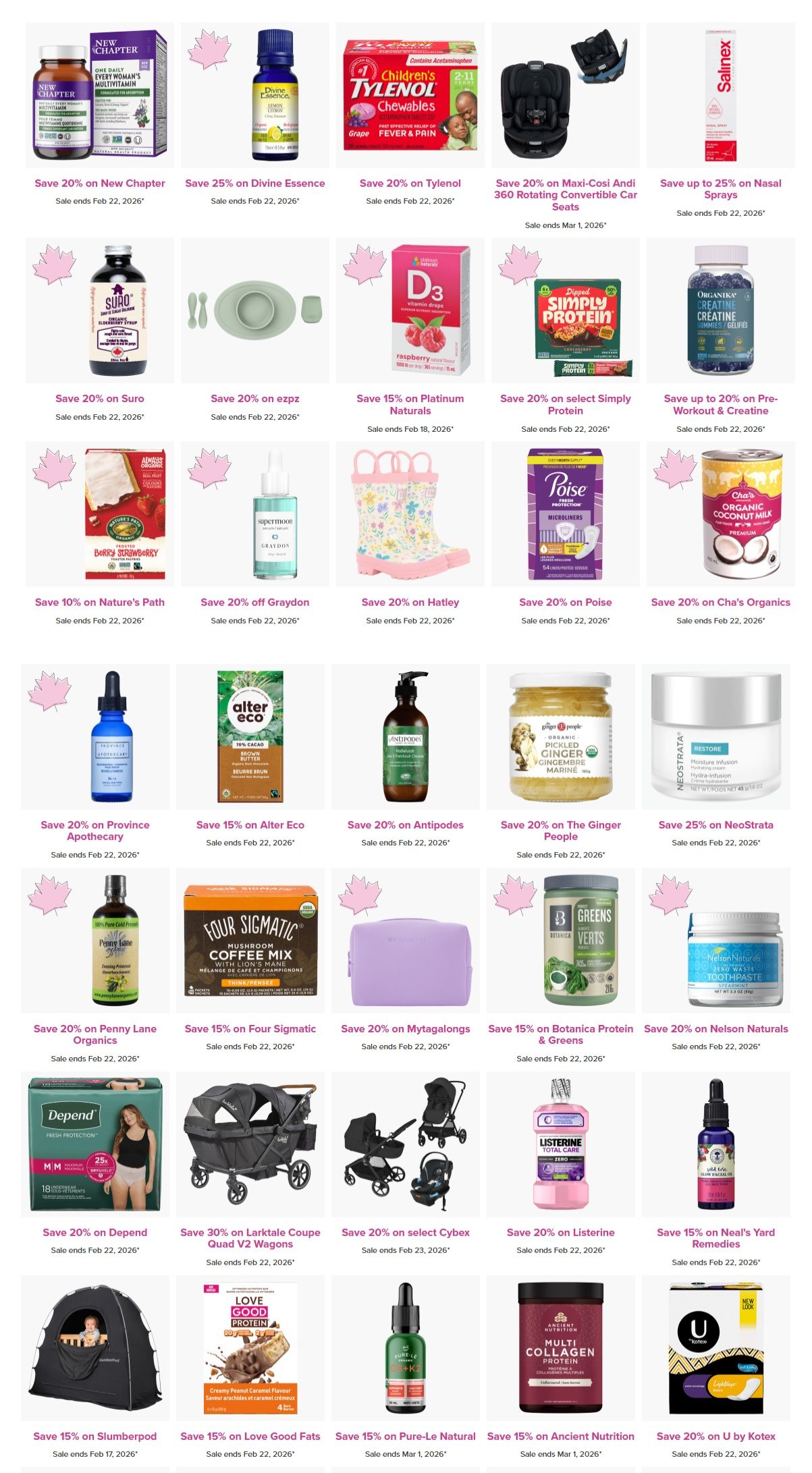 Well.ca Weekly Sales February 16 to 22