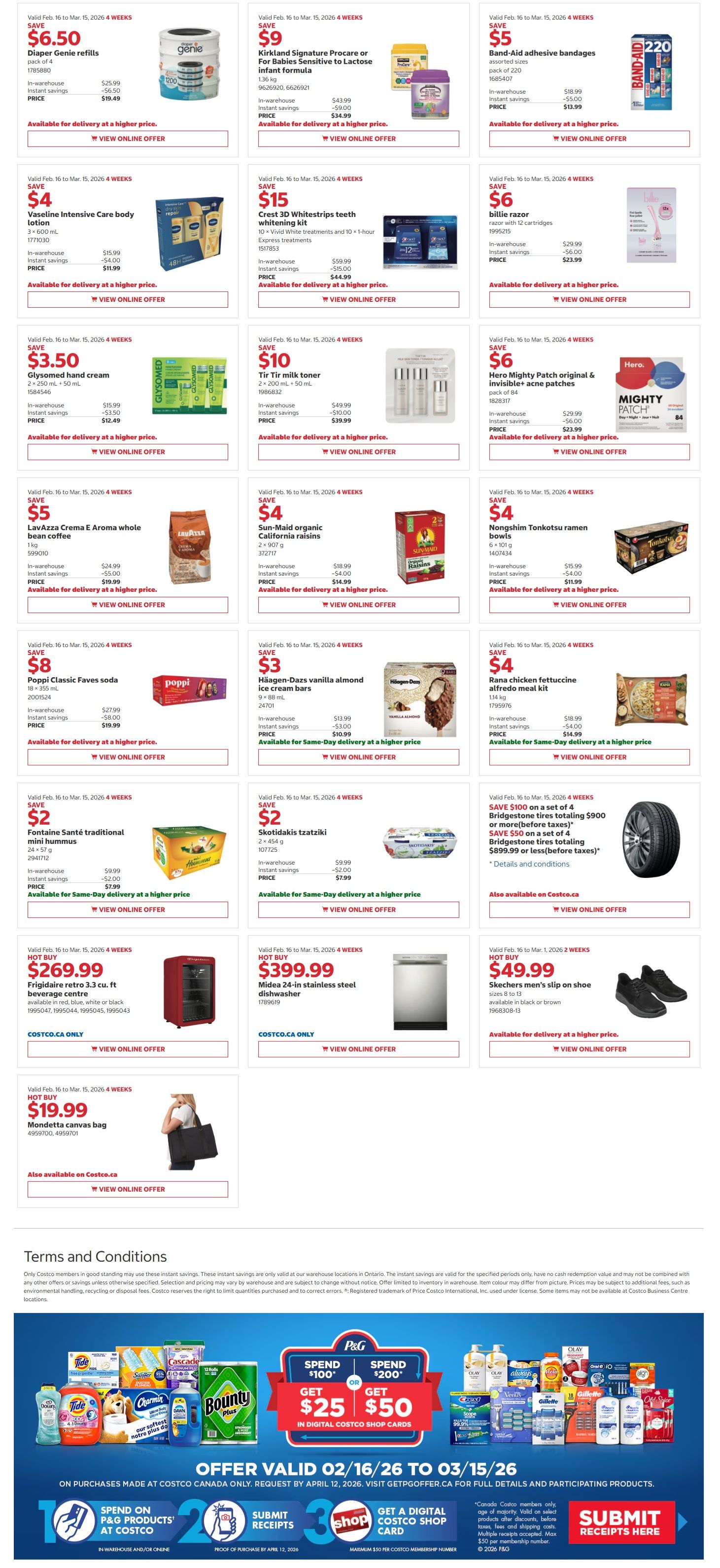 Costco (West, ON, Atlantic Canada) Warehouse Offers February 16 to March 1