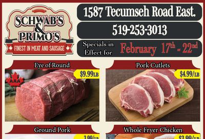 Schwab's & Primo's Flyer February 17 to 22