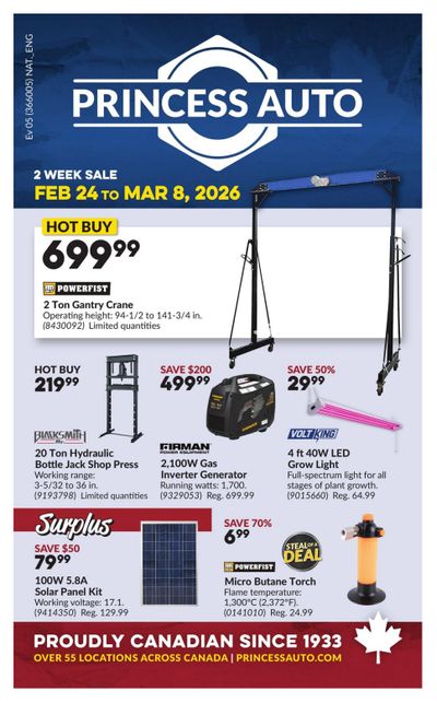 Princess Auto Flyer February 24 to March 8