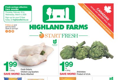 Highland Farms Flyer February 19 to March 4