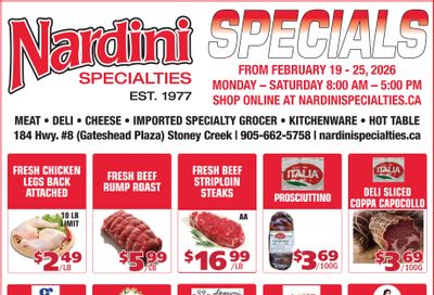 Nardini Specialties Flyer February 19 to 25