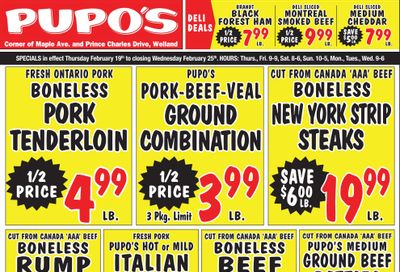Pupo's Food Market Flyer February 19 to 25