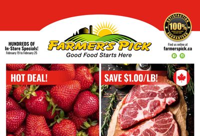 Farmer's Pick Flyer February 19 to 25