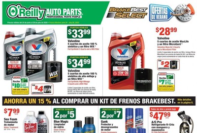 O'Reilly Auto Parts (ES) Weekly Ad & Flyer June 24 to July 28