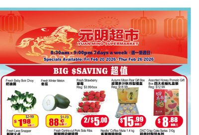 Yuan Ming Supermarket Flyer February 20 to 26
