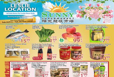 Sunny Supermarket (Leslie) Flyer February 20 to 26