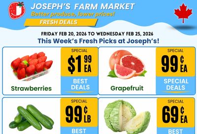 Joseph's Farm Market Flyer February 20 to 25