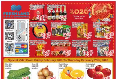FreshLand Supermarket Flyer February 20 to 26
