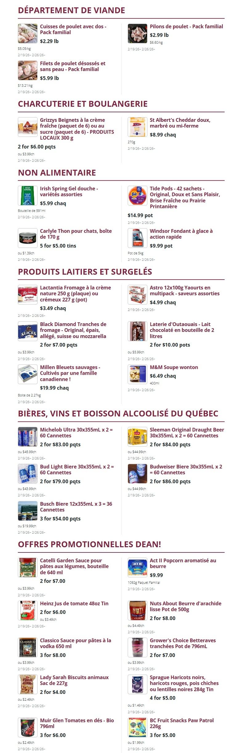 Mike Dean Local Grocer Flyer February 19 to 26