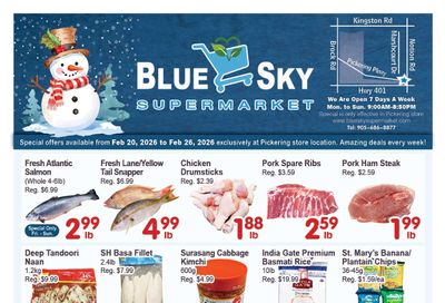 Blue Sky Supermarket (Pickering) Flyer February 20 to 26