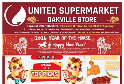 United Supermarket (Oakville) Flyer February 20 to 26