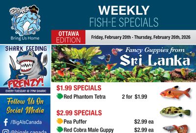 Big Al's (Ottawa) Weekly Specials February 20 to 26